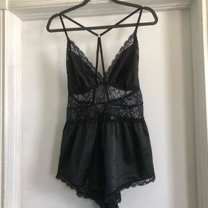 black lace lingerie style romper